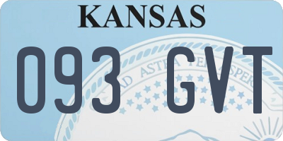 KS license plate 093GVT