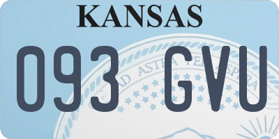 KS license plate 093GVU