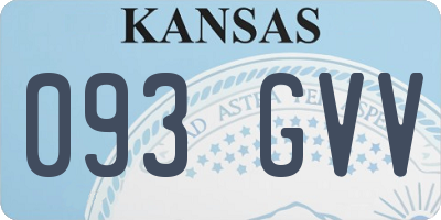 KS license plate 093GVV