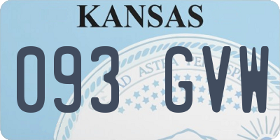 KS license plate 093GVW