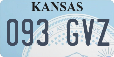 KS license plate 093GVZ