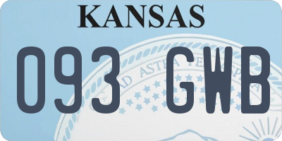 KS license plate 093GWB