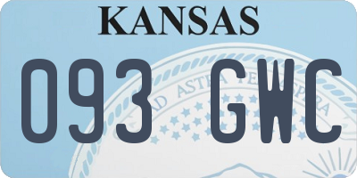 KS license plate 093GWC
