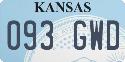 KS license plate 093GWD