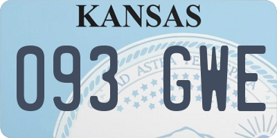 KS license plate 093GWE
