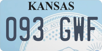 KS license plate 093GWF