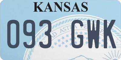 KS license plate 093GWK
