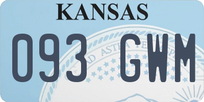 KS license plate 093GWM