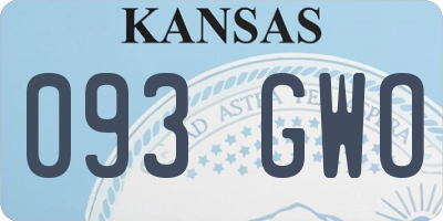 KS license plate 093GWO