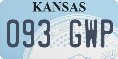 KS license plate 093GWP