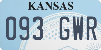 KS license plate 093GWR