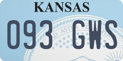 KS license plate 093GWS