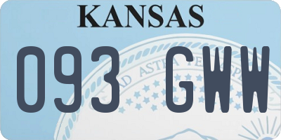 KS license plate 093GWW