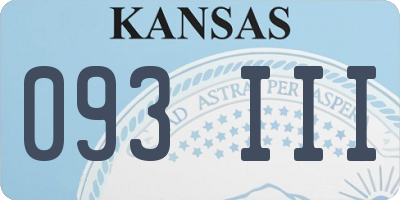 KS license plate 093III