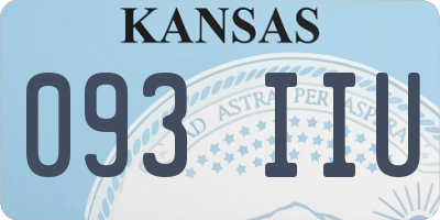 KS license plate 093IIU