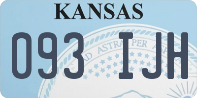 KS license plate 093IJH