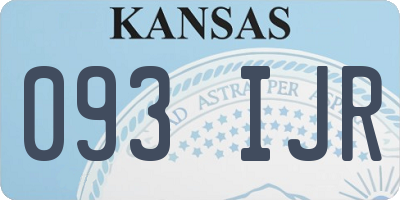 KS license plate 093IJR