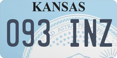 KS license plate 093INZ