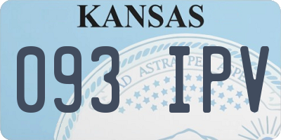 KS license plate 093IPV
