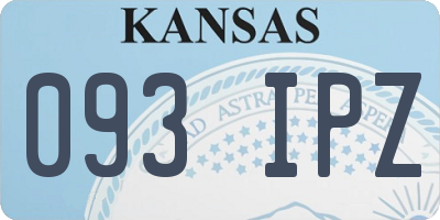 KS license plate 093IPZ