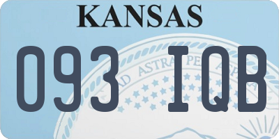 KS license plate 093IQB