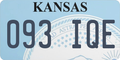 KS license plate 093IQE