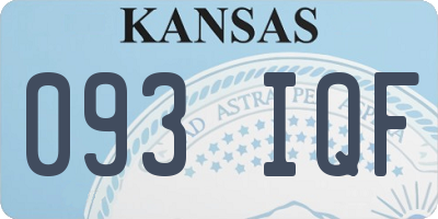 KS license plate 093IQF