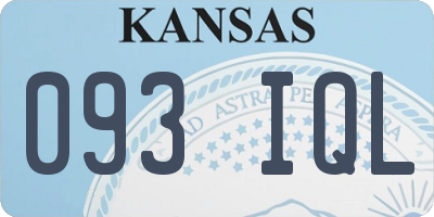 KS license plate 093IQL