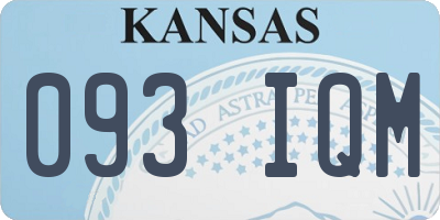 KS license plate 093IQM