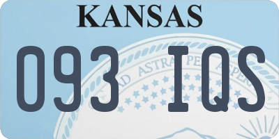 KS license plate 093IQS