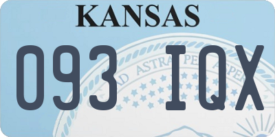 KS license plate 093IQX