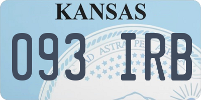 KS license plate 093IRB