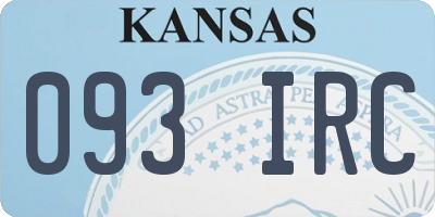 KS license plate 093IRC