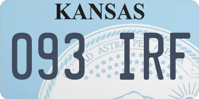 KS license plate 093IRF