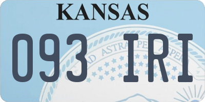 KS license plate 093IRI