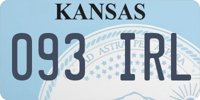KS license plate 093IRL