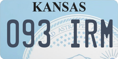 KS license plate 093IRM