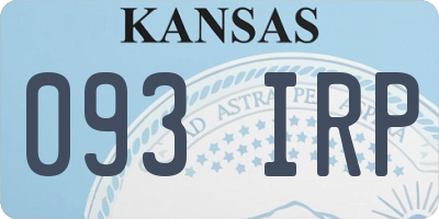KS license plate 093IRP