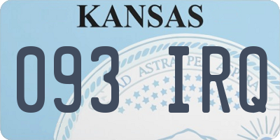 KS license plate 093IRQ