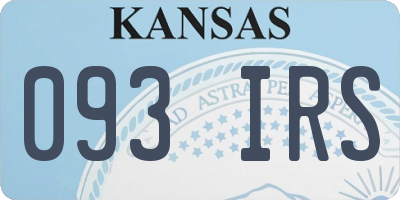 KS license plate 093IRS