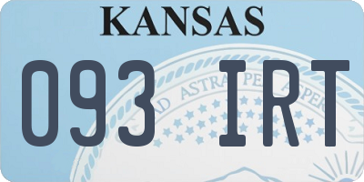 KS license plate 093IRT