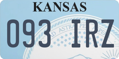 KS license plate 093IRZ