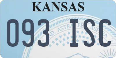 KS license plate 093ISC