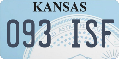 KS license plate 093ISF