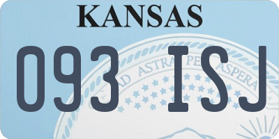 KS license plate 093ISJ