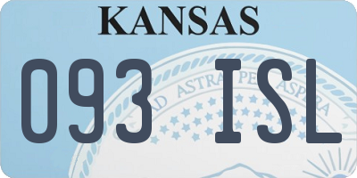 KS license plate 093ISL