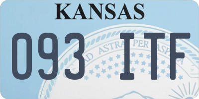 KS license plate 093ITF