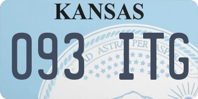 KS license plate 093ITG