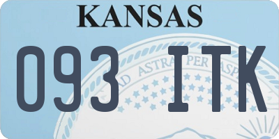 KS license plate 093ITK