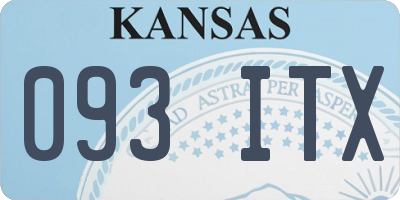KS license plate 093ITX